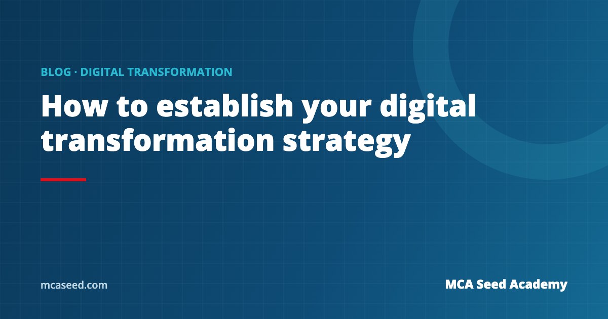 How to establish your digital transformation strategy