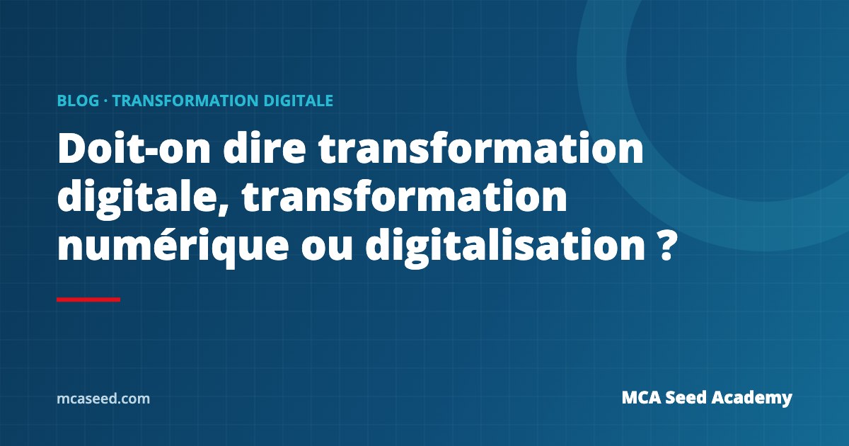 Doit-on dire transformation digitale, transformation numérique ou digitalisation ?